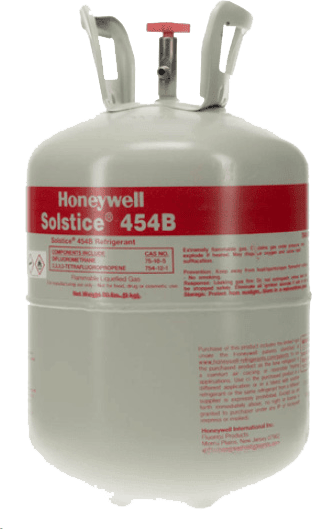 bottle of R-454B Refrigerant