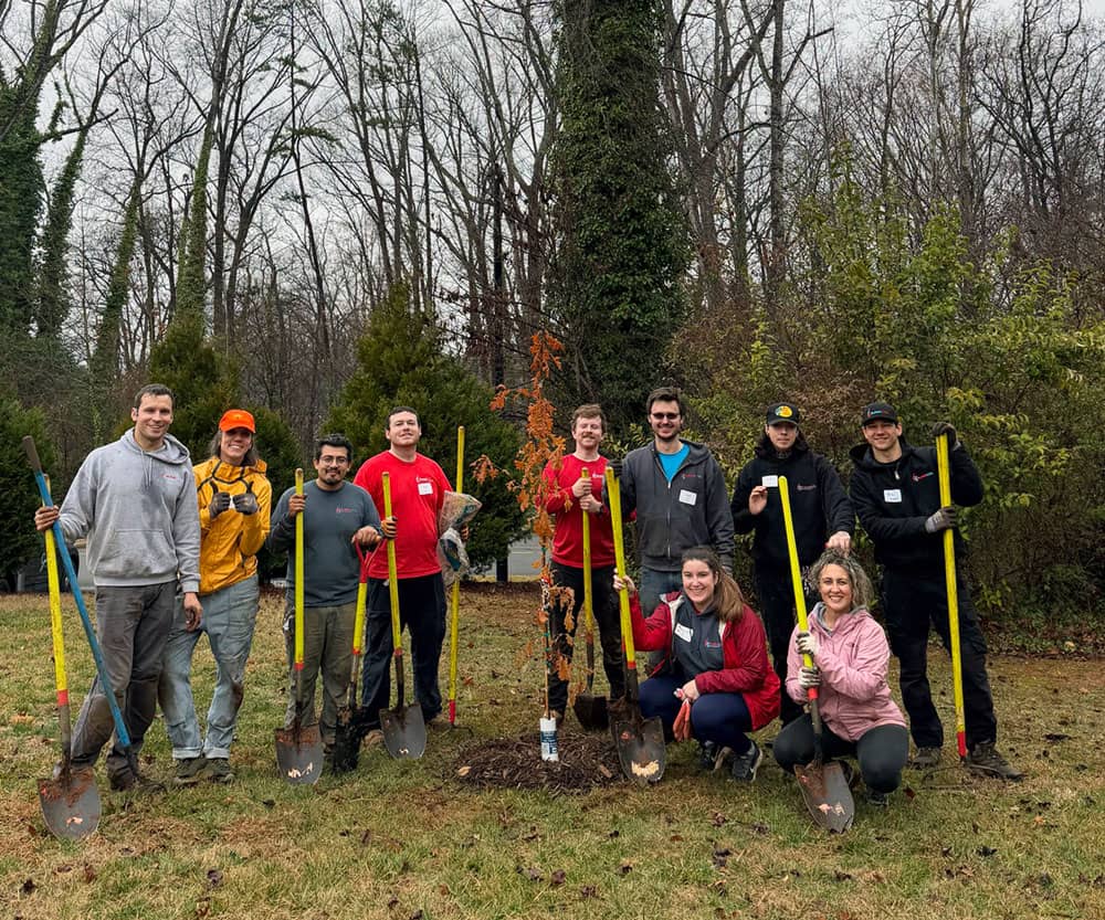 Super Cool Air Conditioning & Heating Team volunteering with TreesCharlotte to plant trees